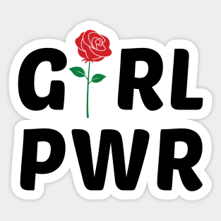 Girl Power with Rose Logo Sticker